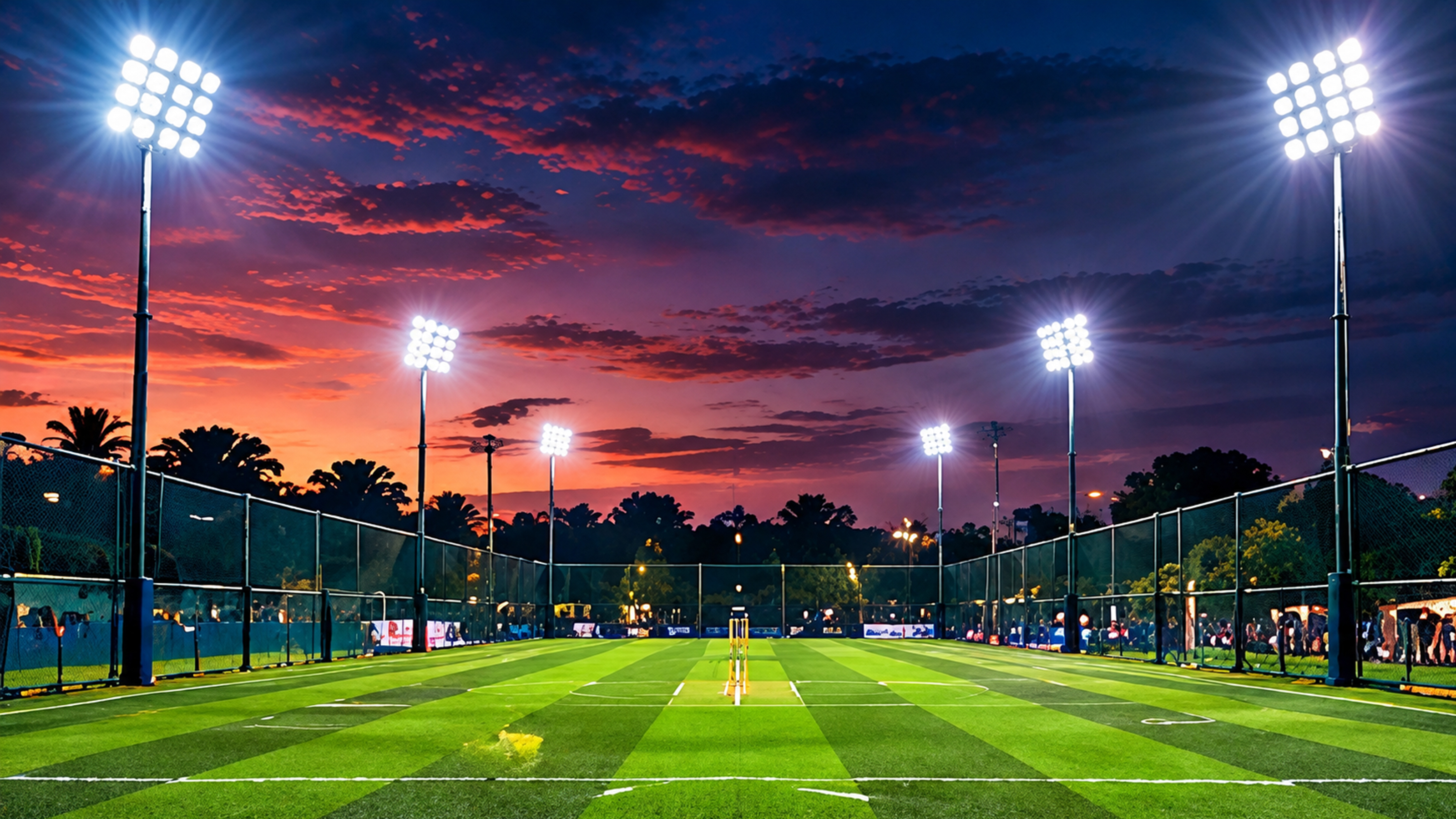 Floodlit artificial turf cricket grounds